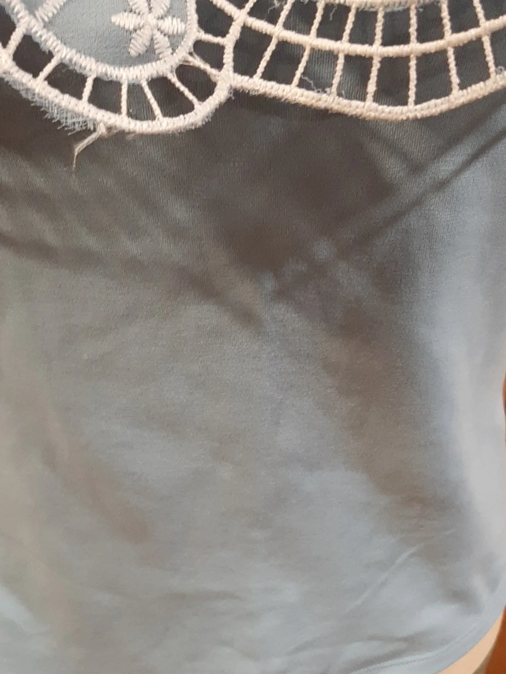 Boston Proper Blue and White Off-the-Shoulder Flowy Top (XS)